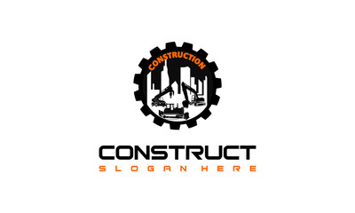 Construction Vehicle logo designs vector,