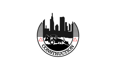 Construction Vehicle logo designs vector, Loader Vehicle logo