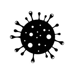 virus icon design. microbiology sign and symbol. corona vector illustration.