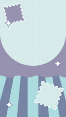 Background design for social media in modern retro style, It is easy to use and modify the color.