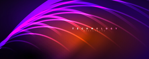 Fototapeta na wymiar Light beams, neon lines abstract background. Vector Illustration For Wallpaper, Banner, Background, Card, Book Illustration, landing page