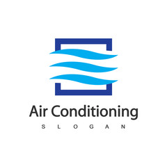 Fototapeta premium Air Conditioning Logo, HVAC Logo Concept