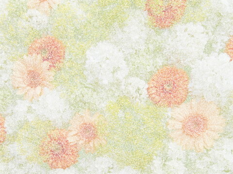 Floral background painted with a fine impressionistic touch