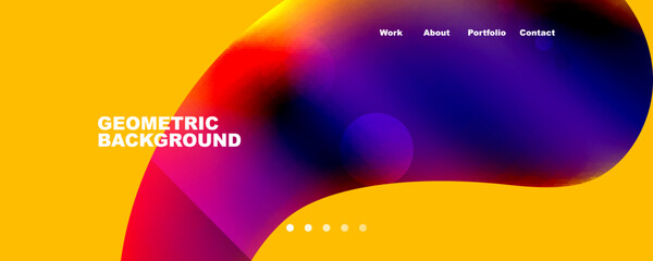 Geometric flowing shapes abstract background. Vector Illustration For Wallpaper, Banner, Background, Card, Book Illustration, landing page