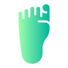 foot gradient icon