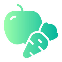 healthy food gradient icon