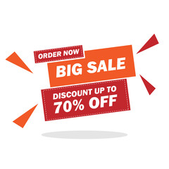 special offer promotion tag big sale discount up to 70% off theme