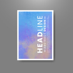 Obraz premium Cover template collection with watercolor background. Design for your cover, date, postcard, banner, logo.