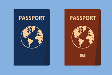 International Passport Vector Illustrator, Passport VECTOR ILLUSTRATOR,Flat style colorful vector illustration icon.