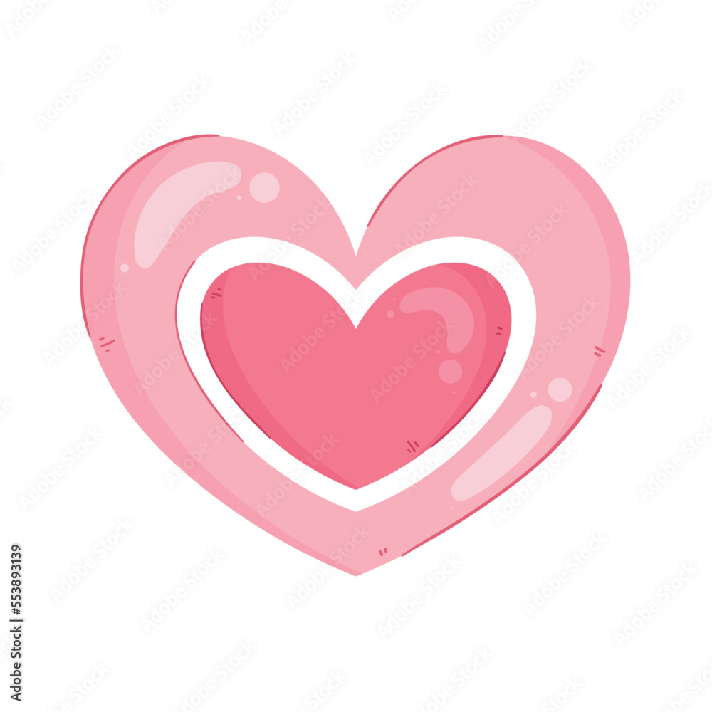 Poster pink hearts love