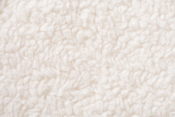 white plush fabric texture background , background pattern of soft warm material - obrazy, fototapety, plakaty