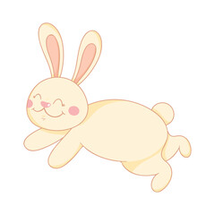 cute rabbit sleeping
