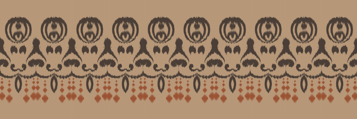 Batik Textile ikat Aztec seamless pattern digital vector design for Print saree Kurti Borneo Fabric border brush symbols swatches cotton
