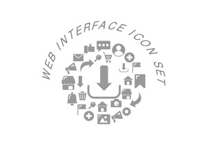 Vector web interface icon set