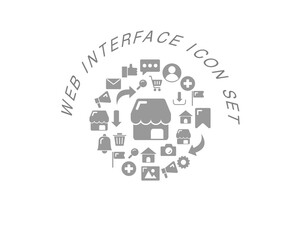 Vector web interface icon set