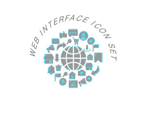 Vector web interface icon set