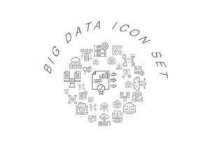 Vector big data icon set