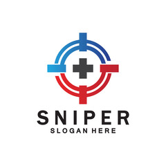 Sniper Aim Target Vector Logo. Initial S Target Logo Vector