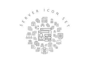 Vector server icon set