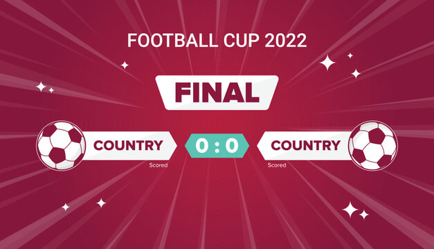 Football Cup Final Stage Flat Design 