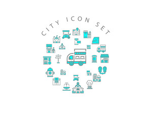 Vector city icon set 