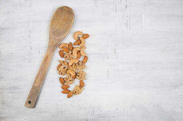 mix of nuts on the table