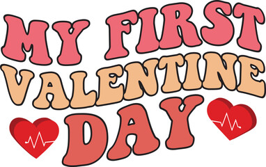 Kids Retro Valentine Svg Png Bundle