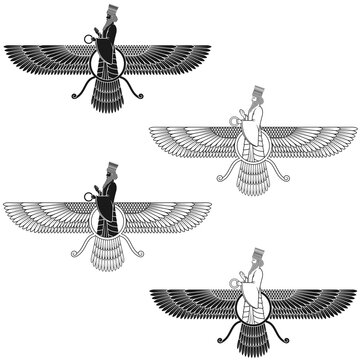 Zoroastrianism Symbol Silhouette