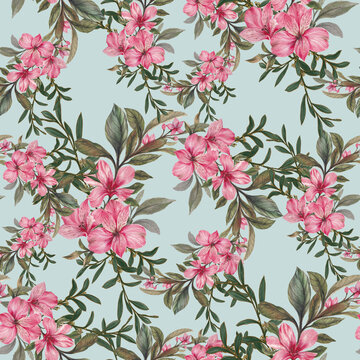 Beautiful seamless pattern with floral background.
