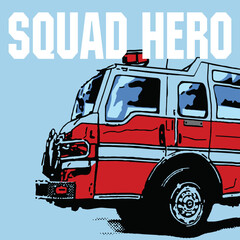 fire department design print t-shirt for print 'squad Heroes'
