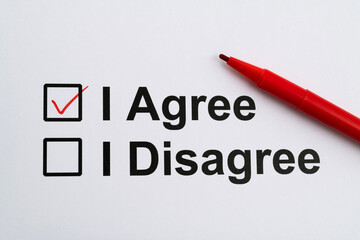 Choose to agree or disagree