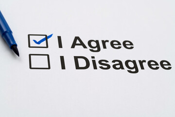 Choose to agree or disagree