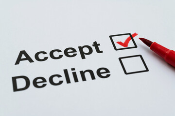 Choose to accept or decline