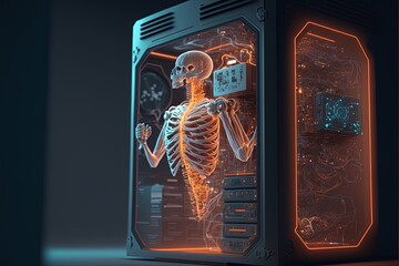 Digital illustration about medicine and technology.