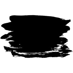 Simple abstract black background. Place for text. Banner, cover, header. Brush stroke. Single design element
