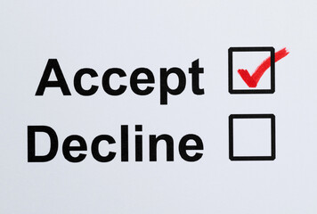 Choose to accept or decline