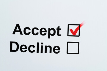 Choose to accept or decline