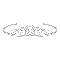 bride crown icon vector