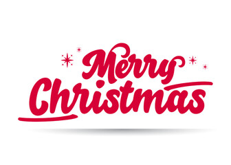 Merry Christmas typography composition. for postcards, prints, posters