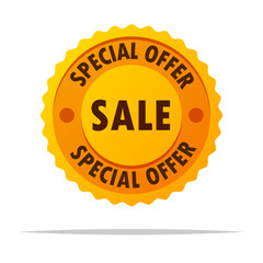 Sale special offer label vector isolated illustration