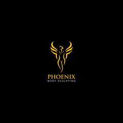 Phoenix Body Sculpting Logo Design Template
