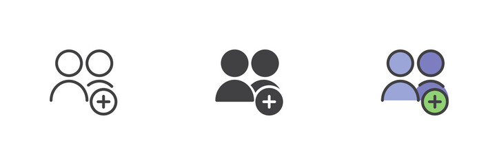 Add contact different style icon set