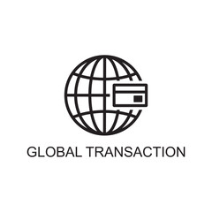 global transaction icon , business icon