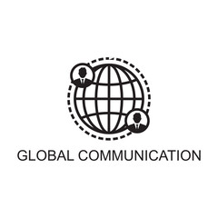 global communication icon , business icon