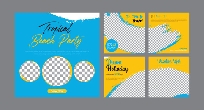 travel explore the world media social post template