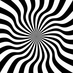 Spiral Swirl Radial Hypnotic Psychedelic illusion rotating background Vector black and white
quality vector illustration cut