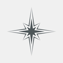 Star north quality vector illustration cut