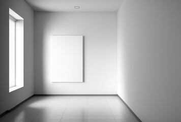 Fototapeta premium display of a blank template room brand. Generative AI