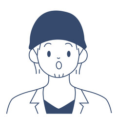 Surprised male character vector illustration in flat color design