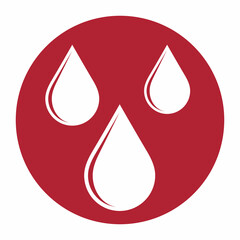 Fototapeta premium Water drop droplet raindrop icon illustration cut